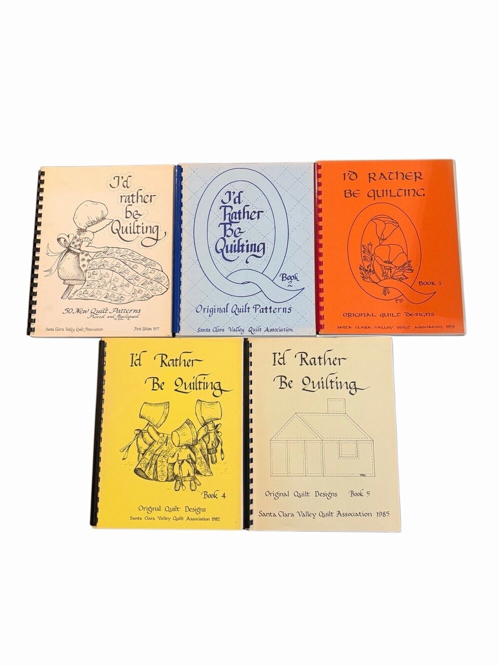 RARE I’d Rather Be Quilting Vol 1-5 Vintage Lot Of Quilting Books And Patterns